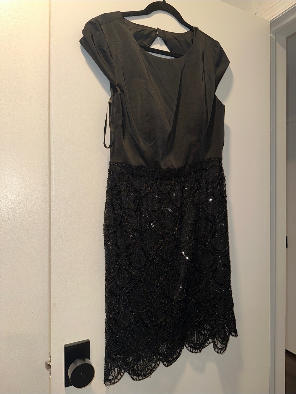 Milano Black Beaded Midi Dress